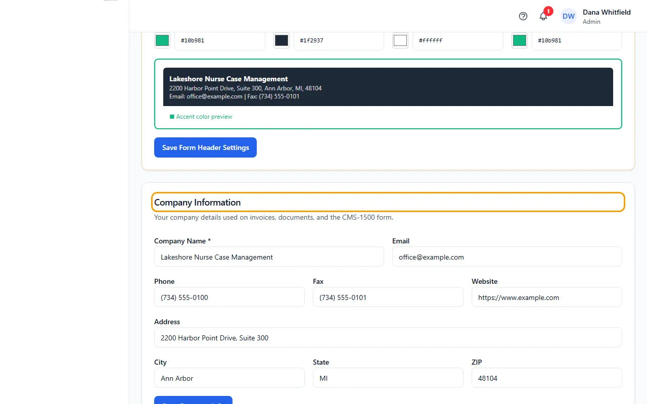 Step 1: Go to Administration > Settings and scroll to Company Information.