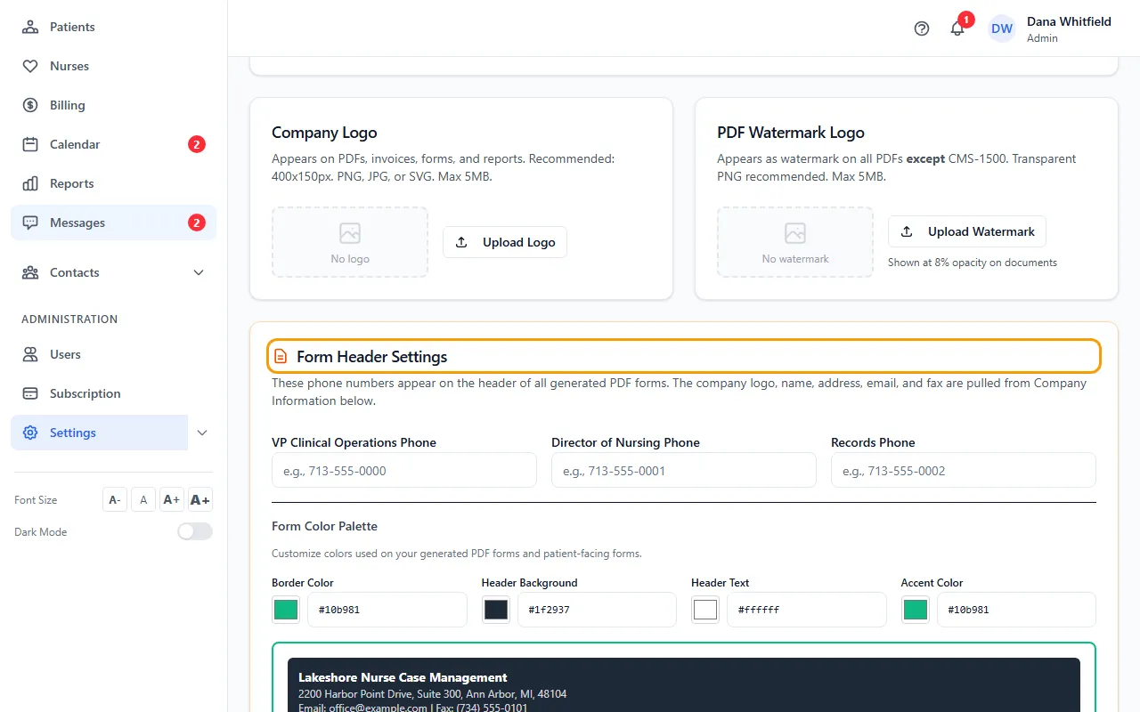 Step 1: Go to Administration > Settings and find Form Header Settings.