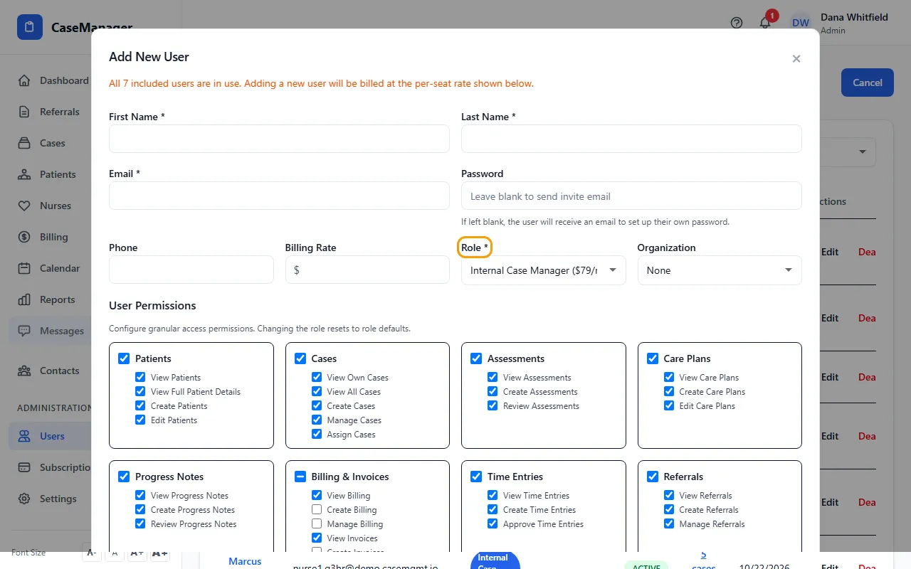 Step 1: Open Administration > Users and click Add User.